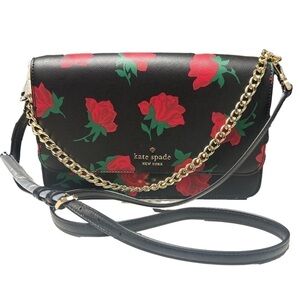 NWT Kate Spade Madison Rose Toss Printed Flap Crossbody Bag